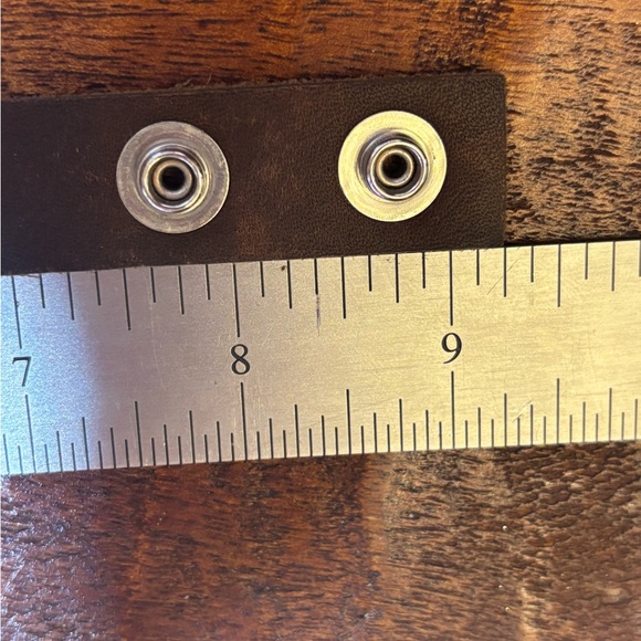 Rae Ramsey Leather Pearl and Buffalo Nickel Bracelet Cuff. RODEO - Picture 3 of 3